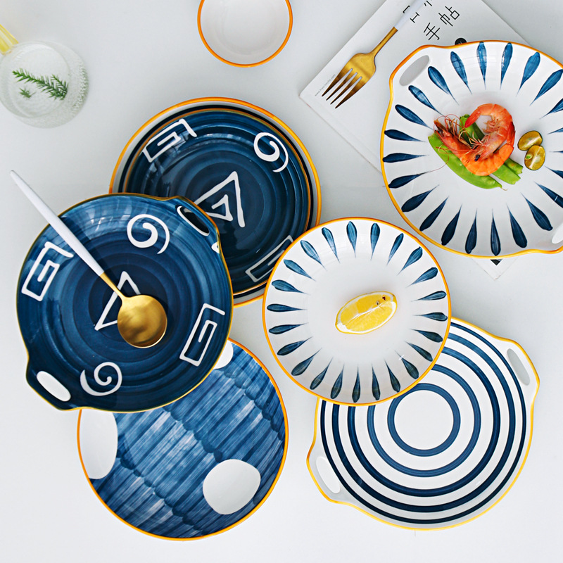 Tableware set Steak plate Western plate Hand painted tableware