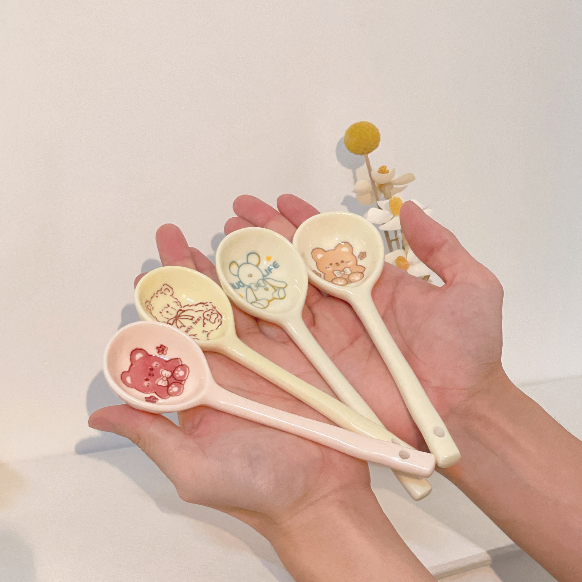 Cartoon cute ceramic spoon watermelon spoon combination