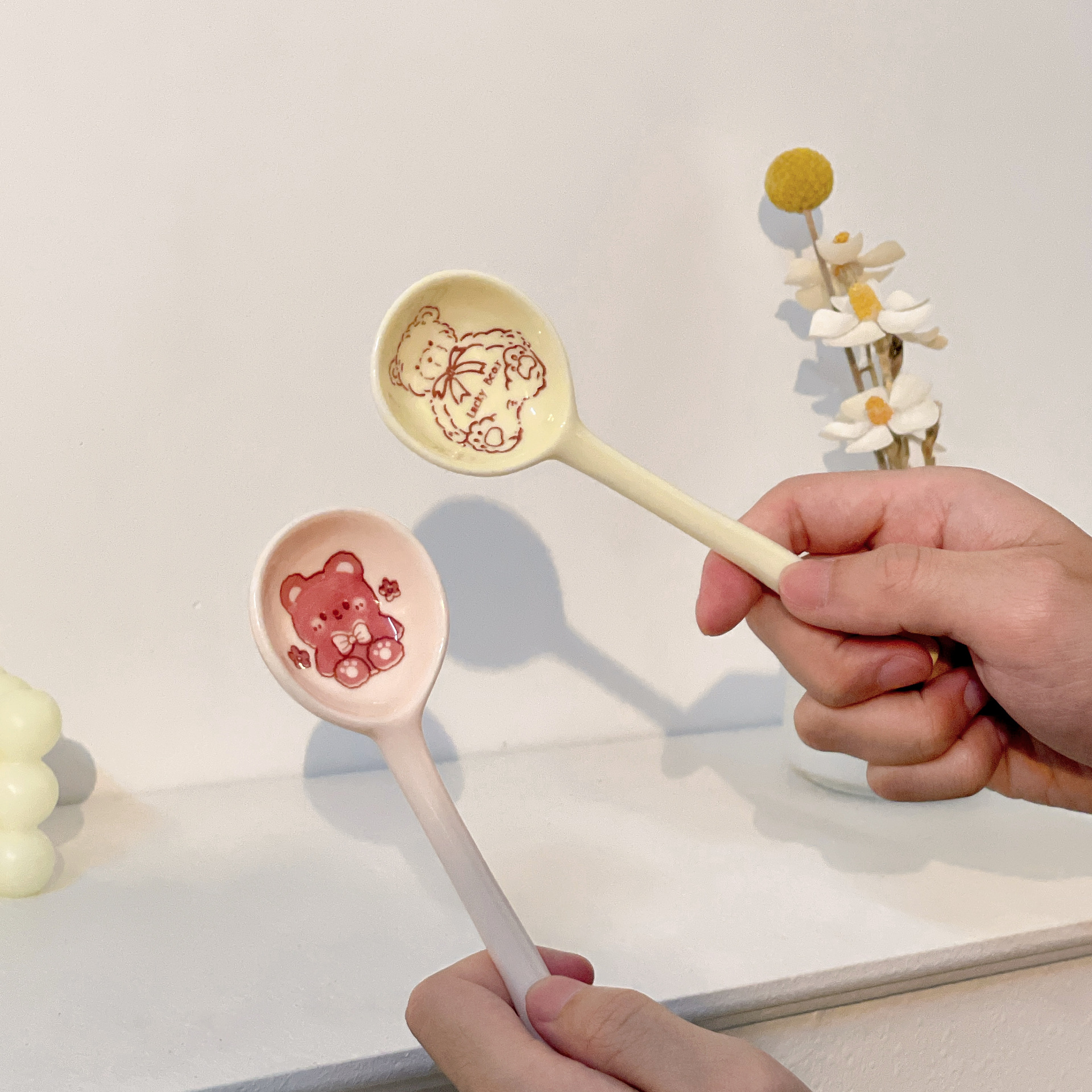 Cartoon cute ceramic spoon watermelon spoon combination