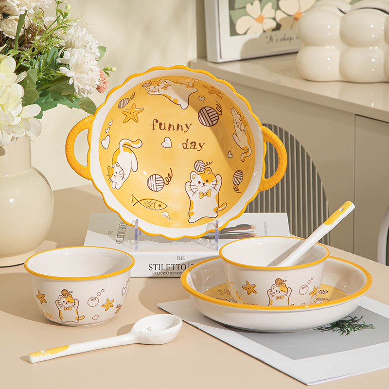 Cartoon cute children's tableware high appearance level