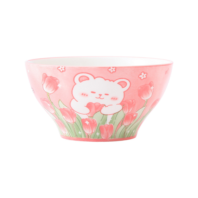 Cute cartoon flower bear ceramic tableware