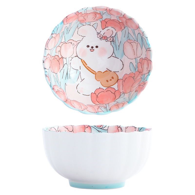 Cute pet cartoon cute ceramic cutlery group