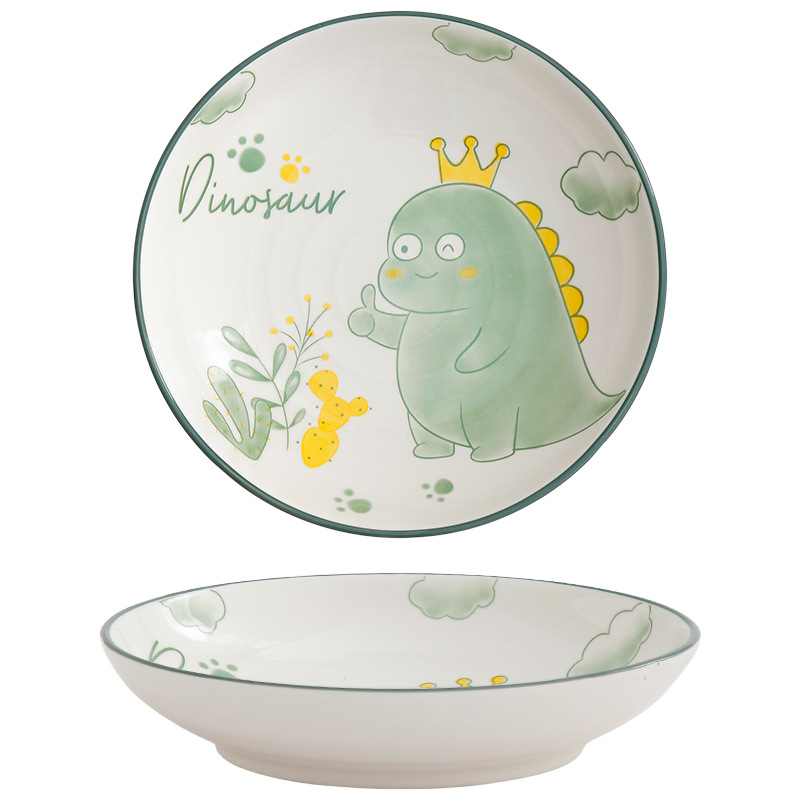 Dinosaur paradise ceramic eat rice bowl