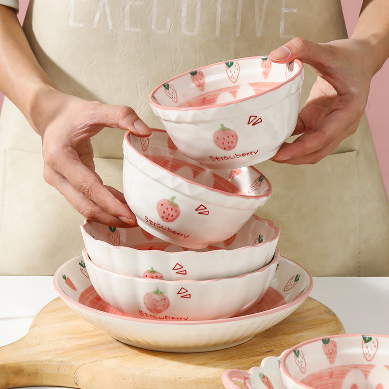 Fresh and cute ceramic tableware set