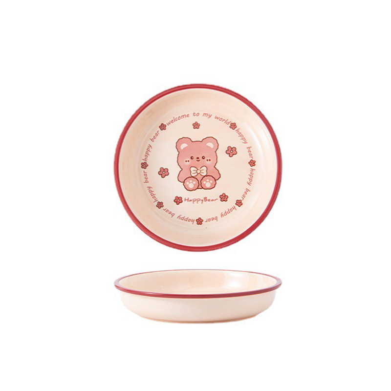 Plate set home Cute Bear ceramic cutlery