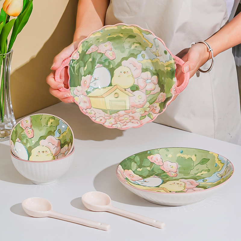 Gift ceramic dishes spoon dishes rice bowls