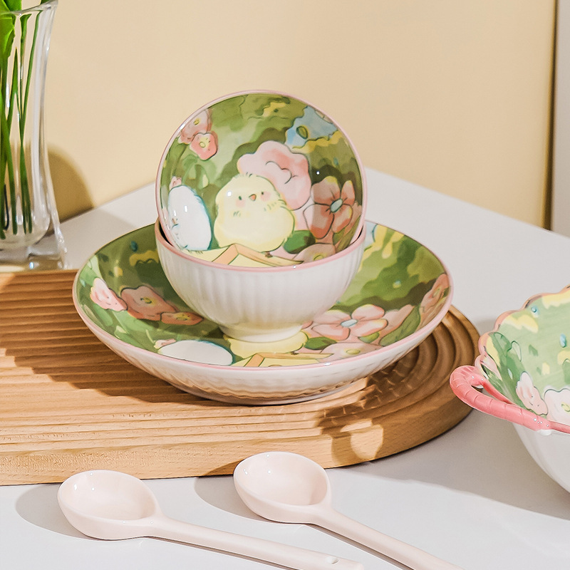 Gift ceramic dishes spoon dishes rice bowls