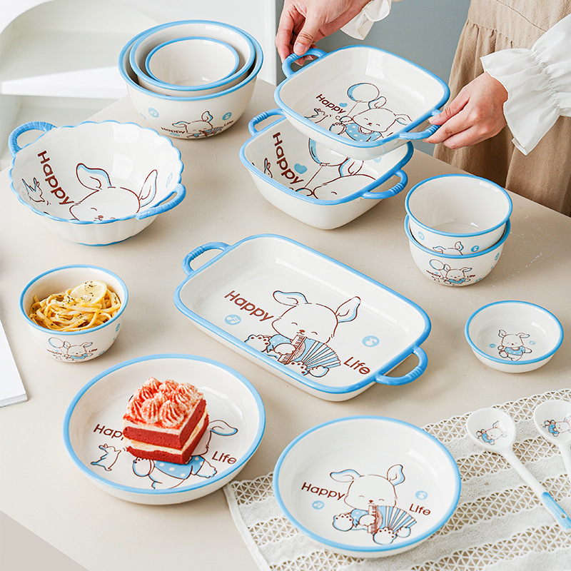 Cute children's cutlery at home cartoon dog