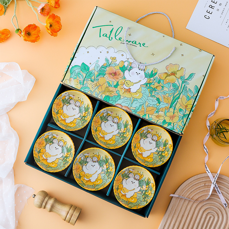Bunny cartoon rice bowl gift box