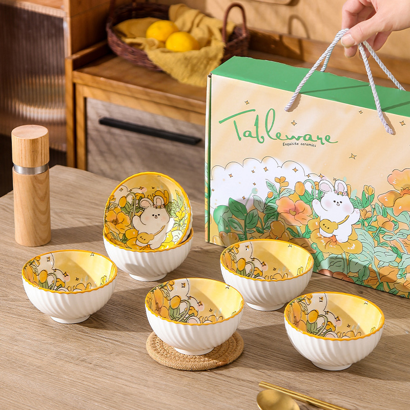 Bunny cartoon rice bowl gift box
