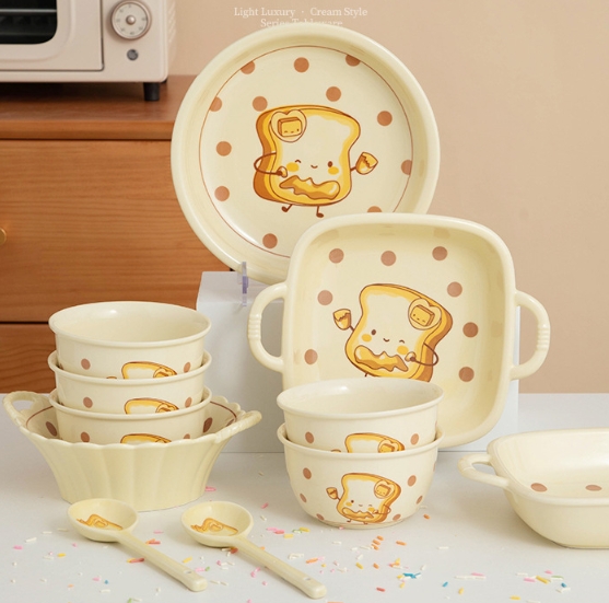 Children's cartoon bun ceramic tableware