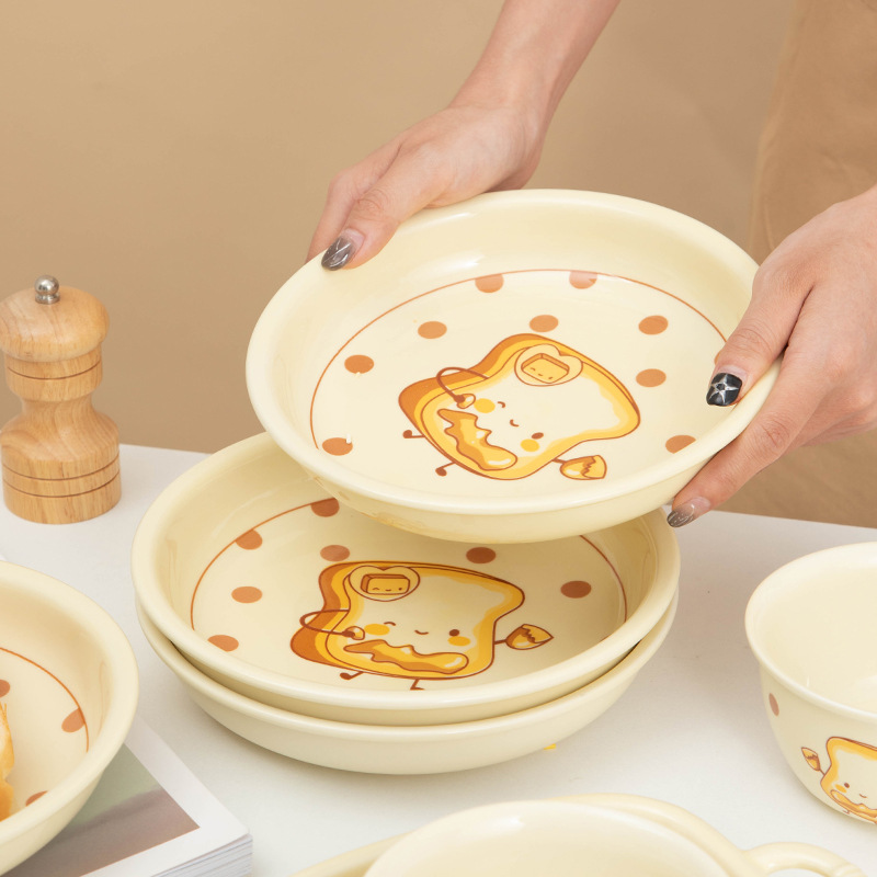 Children's cartoon bun ceramic tableware