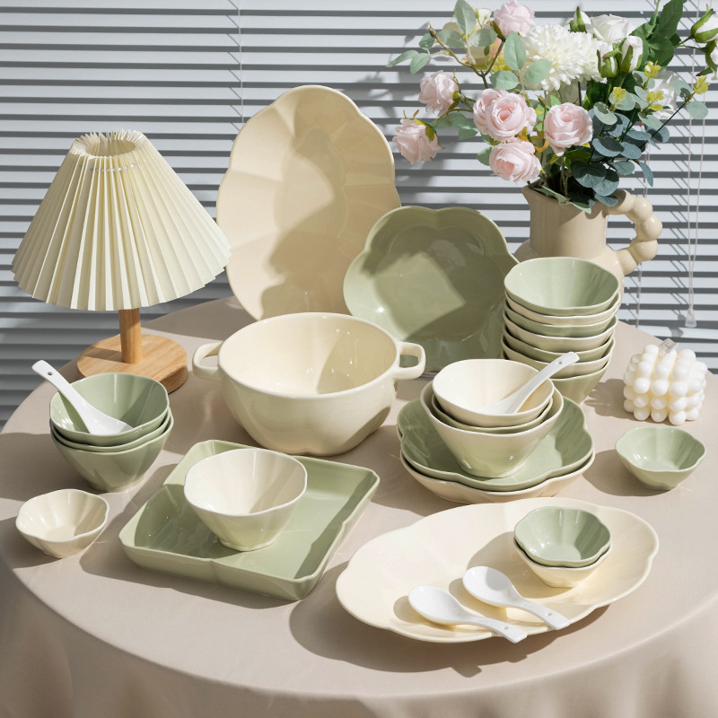 High appearance level cream style tableware set