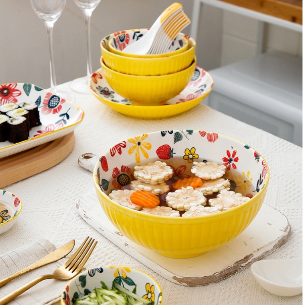 Nordic ceramic bowl set