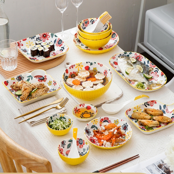 Nordic ceramic bowl set