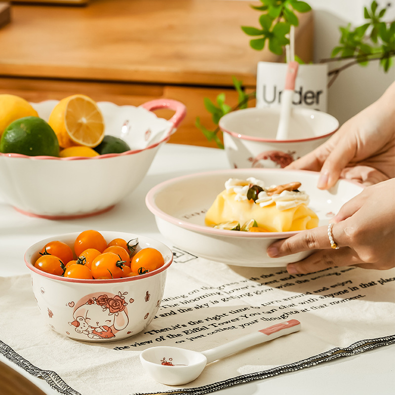 Rabbit children's ceramic tableware