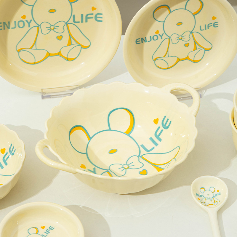 Melody children's ceramic tableware set